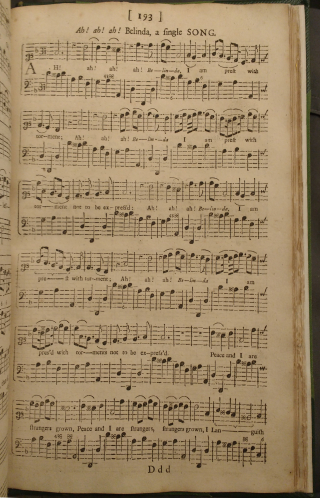 'Ah! Belinda' as printed in Orpheus Britannicus